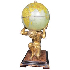 Vintage Globe Bar on the Shoulders of Atlas