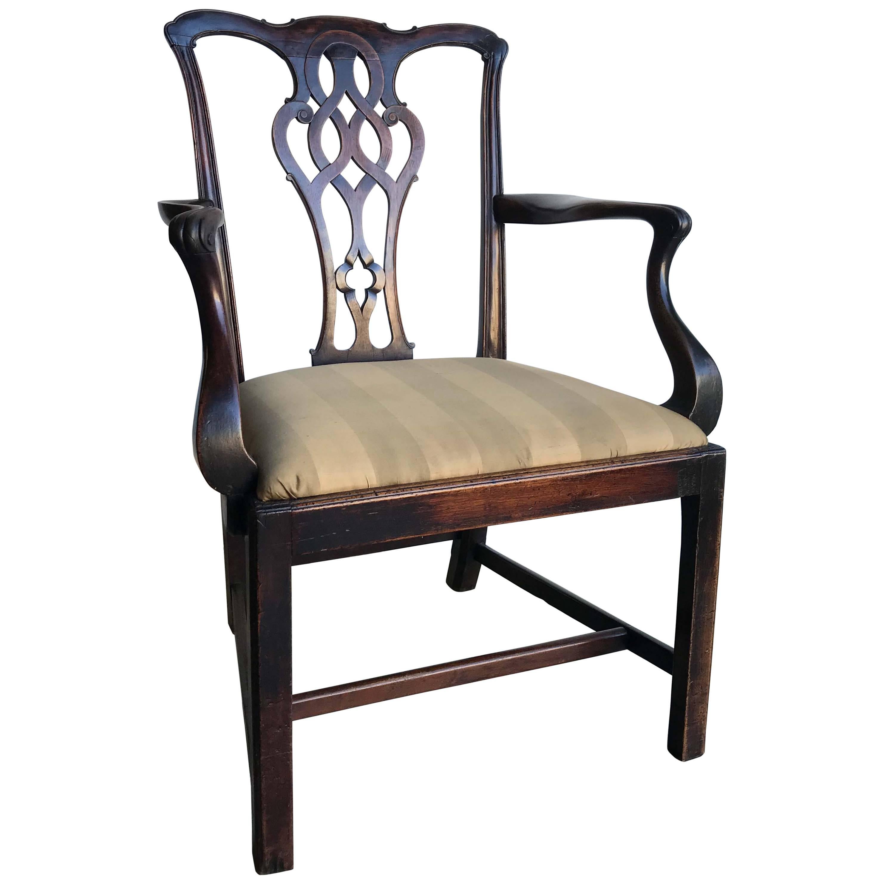 George III Mahogany Armchair For Sale