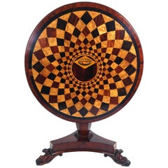 Antique Early 19th Century Circular Mahogany Tilt-Top Table