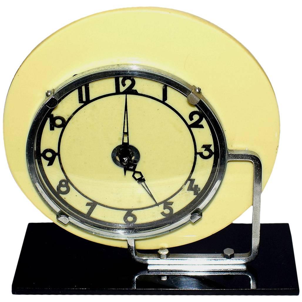Art Deco Modernist English Clock by GEC