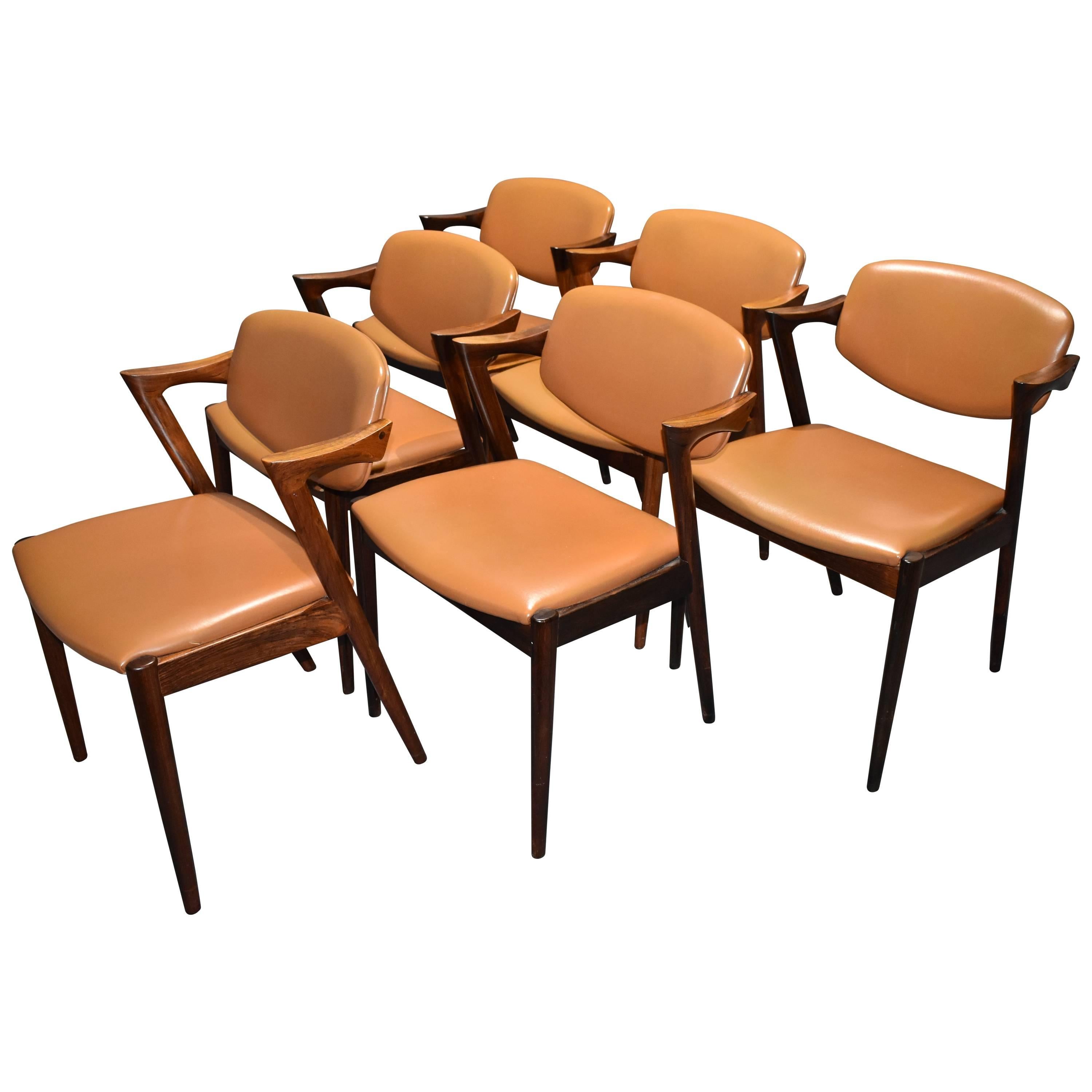 Kai Kristiansen Rosewood Dining Chairs Model 42