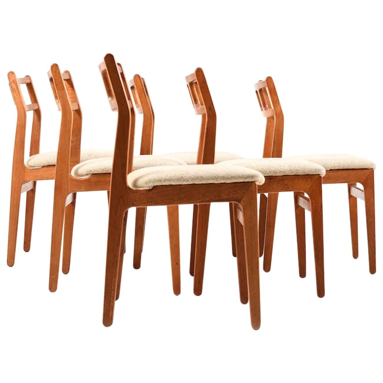 Set of Six Danish Teak Dinner Chairs