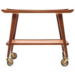 Midcentury Danish Service Trolley in Teak
