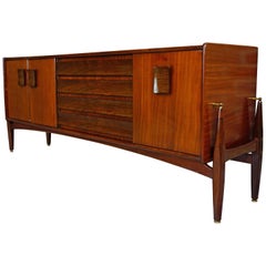 Sideboard 1960s Limited Edition, Zebrano and Afromosia Wood