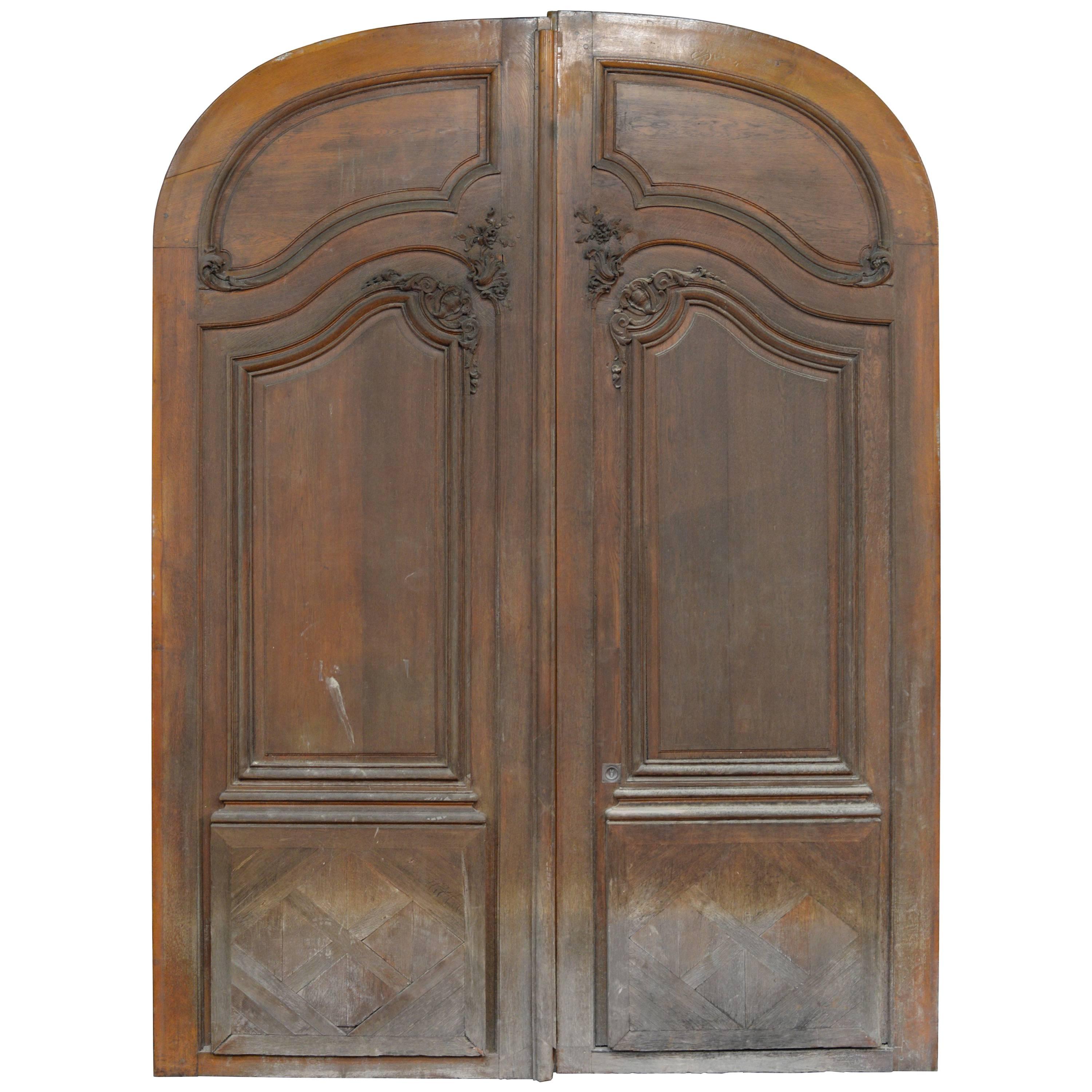 Double Door from an Haussmannian Building in Oakwood, Late 19th Century For Sale