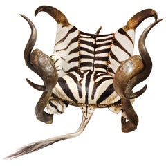 Horns and Zebra Armchair with Kudu and Buffalo Horns