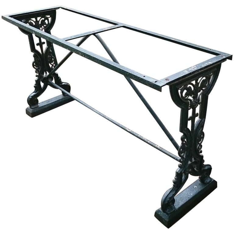 19th Century Victorian Cast Iron Antique Table Base at 1stDibs