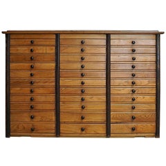 French Oak Apothecary Cabinet, 1950s