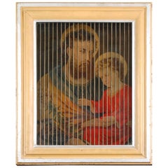 Late 19th Century Sacred Heart Lenticular Chromolithograph