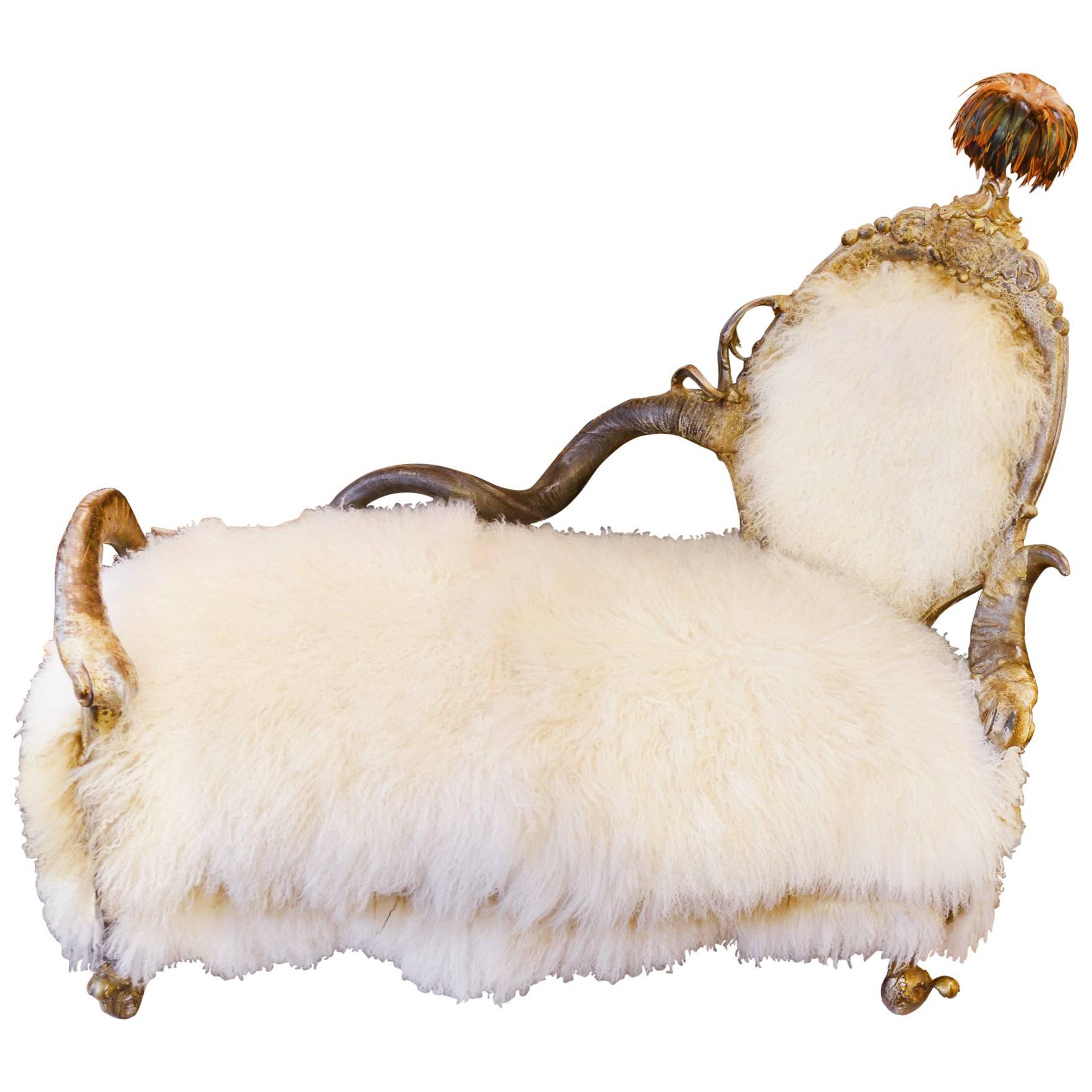 Pure Lamb Daybed in Mongolia Lamb Wool For Sale