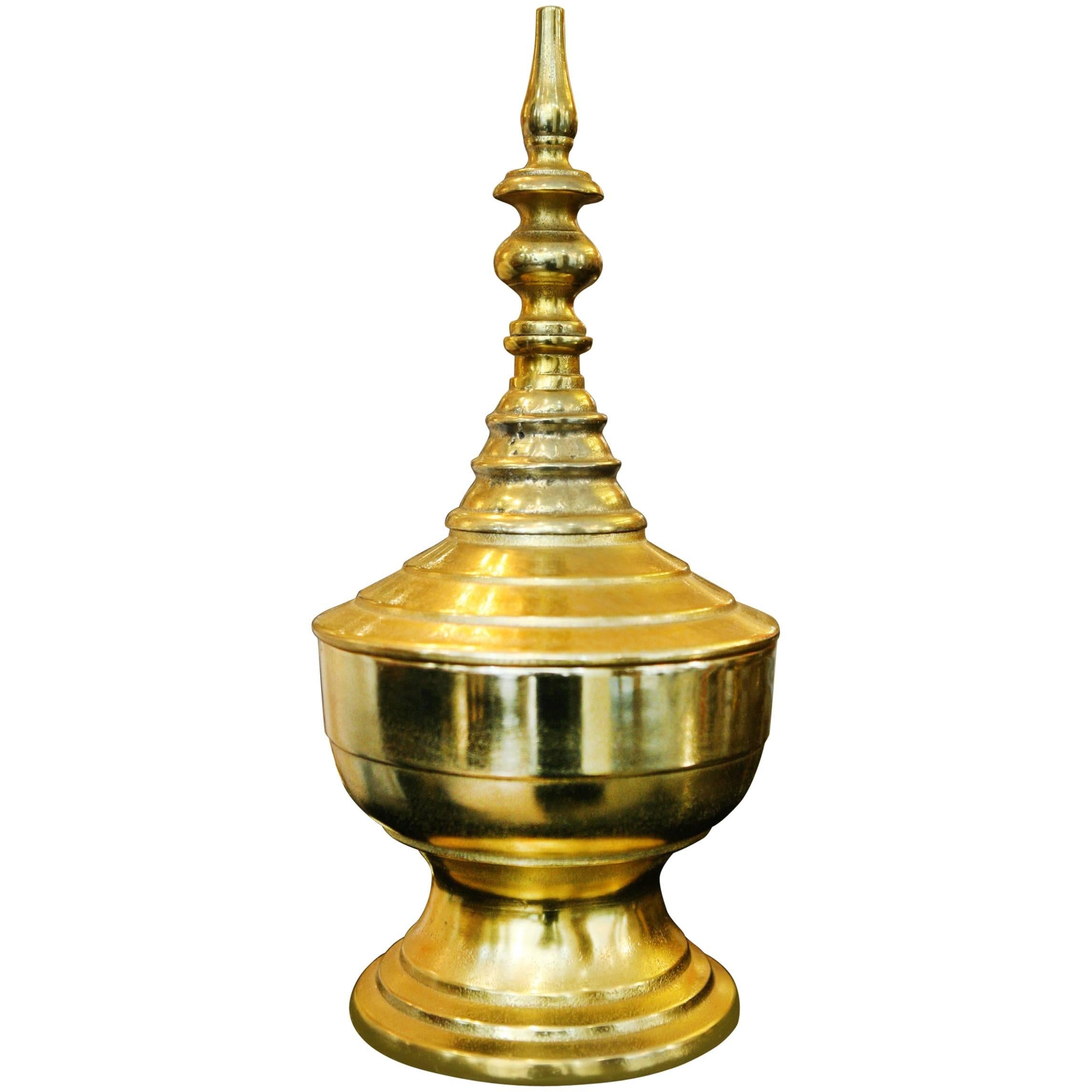 Reliquary Urn in Brass For Sale