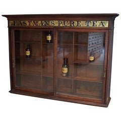 Antique British Oak Tea Merchant Shop Cabinet, 19th Century