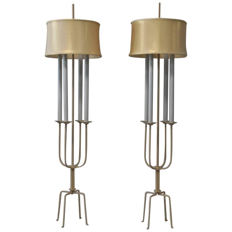 Pair Of Tommi Parzinger Floor Lamps