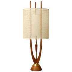 Midcentury Danish Modern Style Teak Rocket Lamp by Modeline