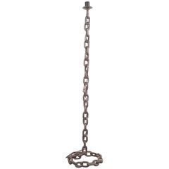 Nautical Floor Lamp Iron Chain Links, France, 1970 Style Franz West