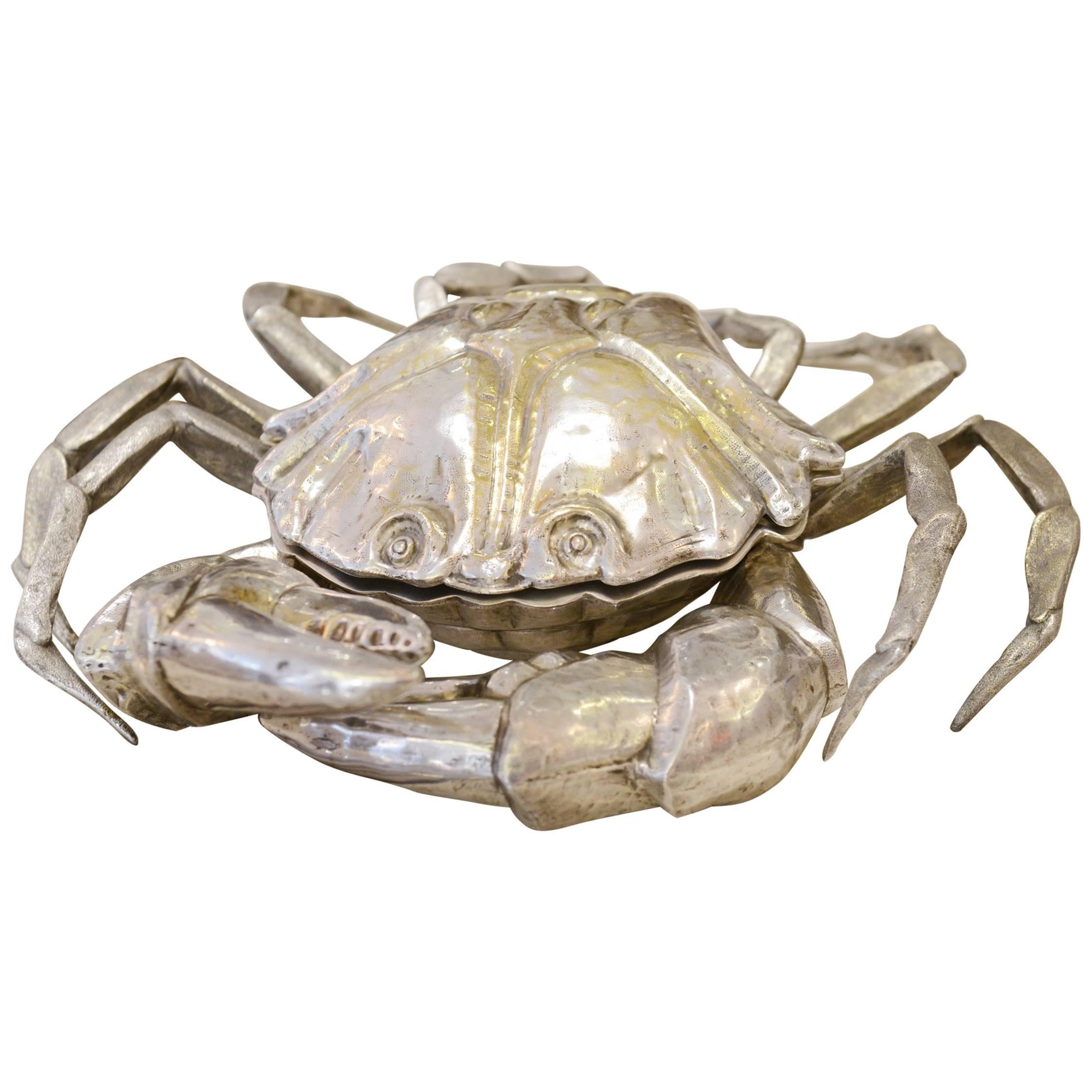 Crab Caviar Cup in Chiselled Silvered Bronze