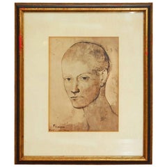 Pablo Picasso "Head of a Boy" Framed Print