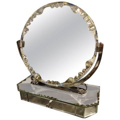 Vintage Mid-20th Century Small Mirrored Vanity