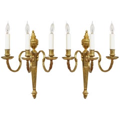 Coppia di lampade da parete o sconsigliate in stile Adam dall'Inghilterra