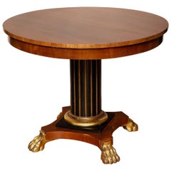  Regency Parcel-Gilt Ebonized Centre Table