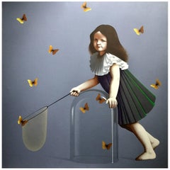 Butterflies, Original Painting by Lynn Curlee