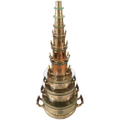 Antique Complete Set of Georgian Brass Governmental Grain Measures