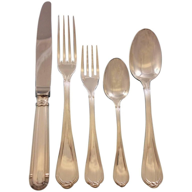 Oceana By Christofle France Sterling Silver Flatware Set Service 50 Oceana By Christofle France Sterling Silver Flatware Set Service 50 Pcs Dinner For