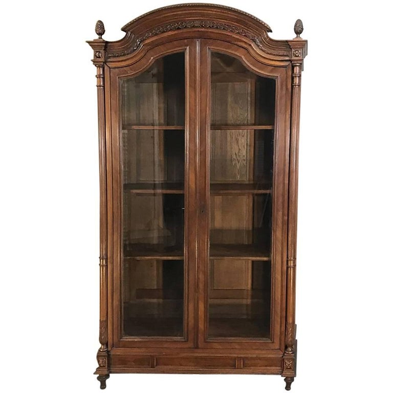 19th Century French Louis XVI Bookcase, Display Armoire at 1stDibs