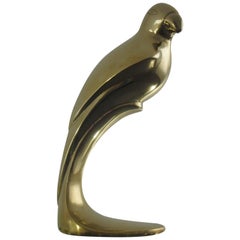 Art-Deco Style Brass Parrot Bookrest