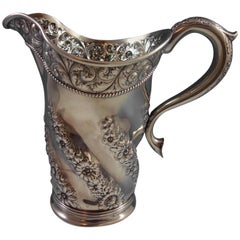 Gorham Sterling Silver Water Pitcher w Hand Chased Scrollwork #1775 Hollowware