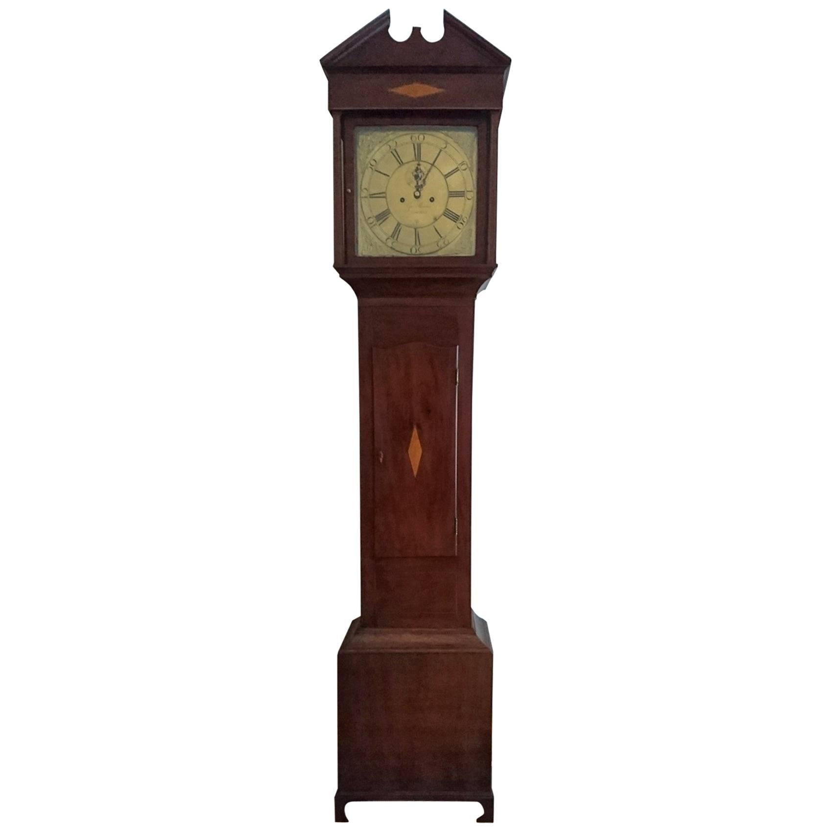 Early 19th Century Irish Brass Dial Longcase by Geo. Martin, Limerick For Sale
