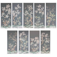 Set of Nine Original Vintage Gracie Wall Panels