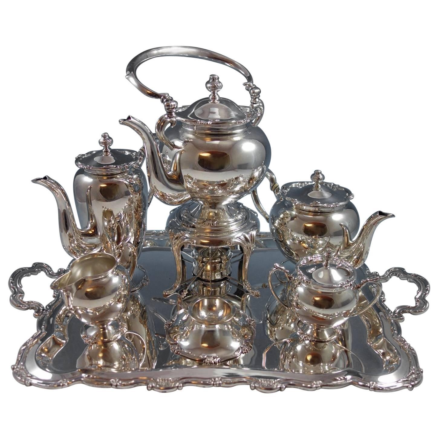 San Marco by Camusso Sterling Silver 7-Piece Tea Set Rectangular Tray SKU #1837