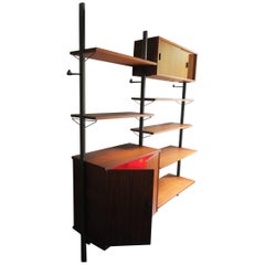 Rare Swedish Teak Modular Shelf System by Olof Pira, 1960s