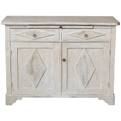 19th Century Swedish Gustavian Sideboard with Diamond Shape Reeded Details 19th Century Swedish Gustavian Sideboard with Diamond Shape Reeded Details