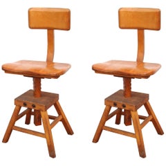 Pair of Edward Koenig "Sit-Rite" Stools