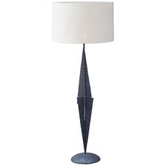 French Brutalist Floor Lamp in the Manner of Paul Evans