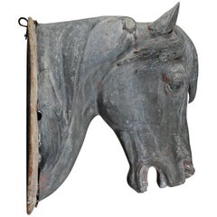 Antique Zinc Horse Head Trade Sign