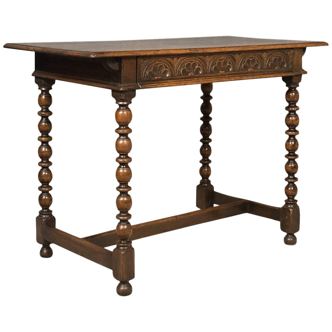 Georgian Antique Side Table, English, Oak, circa 1780