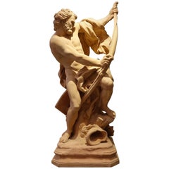 Large Terra Cotta Edition, Warrior Bending His Bow, Dated 1884, France