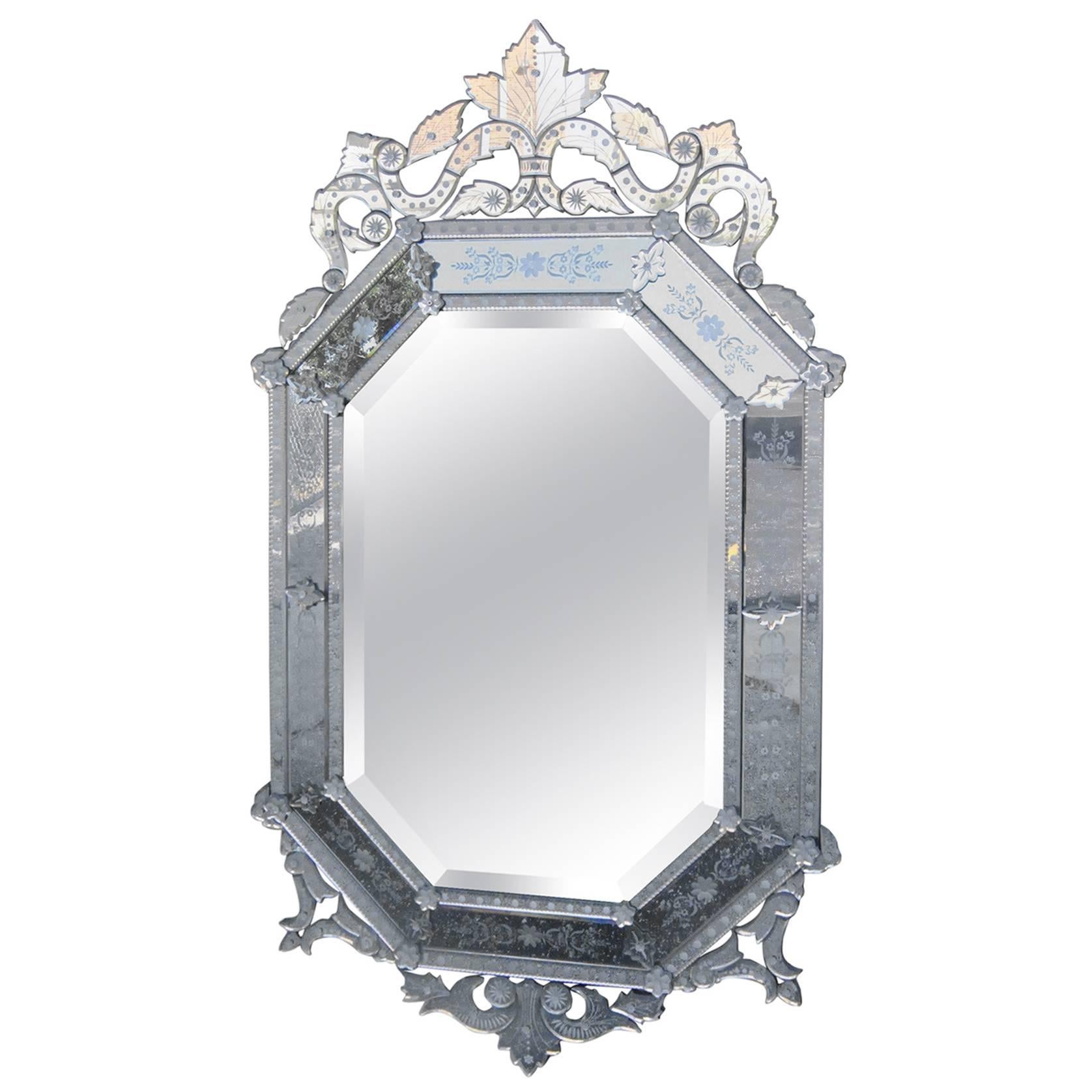 Large-Scale Octagonal Venetian Mirror
