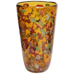 Large Murano Millefiori Vase