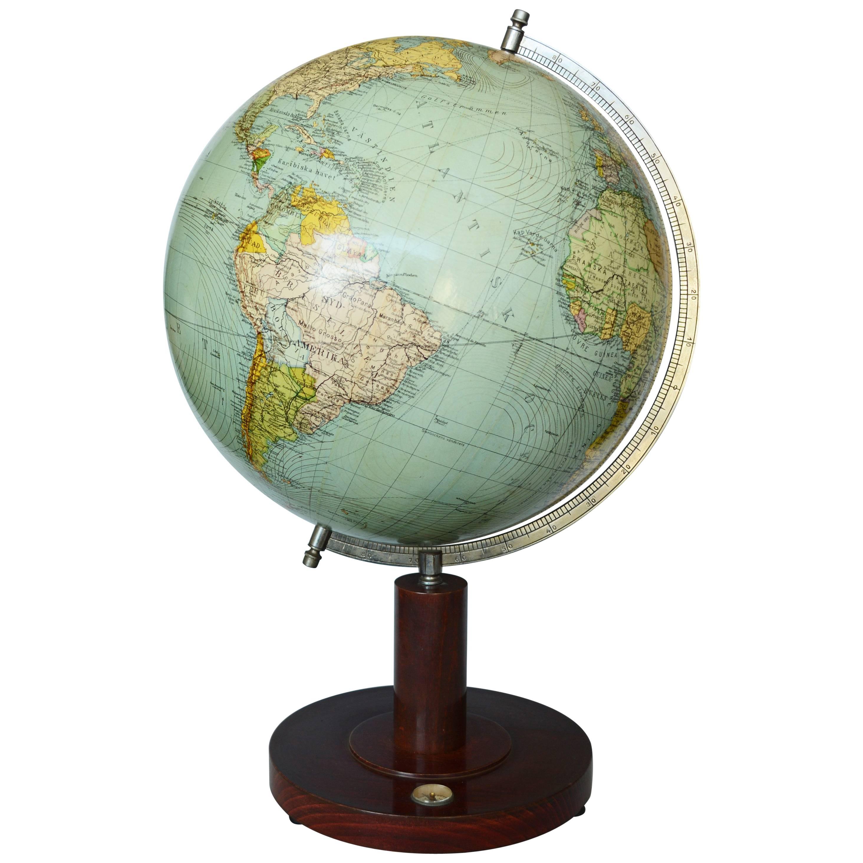 Swedish Terrestrial Globe by Columbus-Jordglob