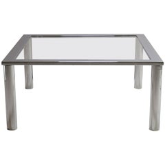 Chrome Cocktail Table in the Style of Pace