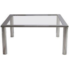 Chrome Cocktail Table in the Style of Pace 9