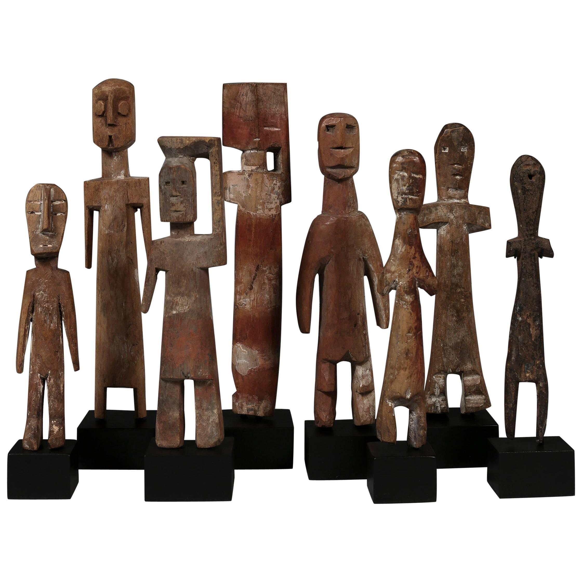 20th Century Collection of Doll like Ancestor Figures Adan Culture Ghana Africa