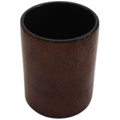 Typical 1970s Pot in Golden Brown Glaze by Ingrid Atterberg for Upsala-Ekeby