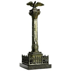 Antique Scarce Invalidensaule Monument Model with Thermometer, circa 1854, Berlin