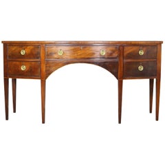 Large George III Style Mahogany Bow Front Sideboard