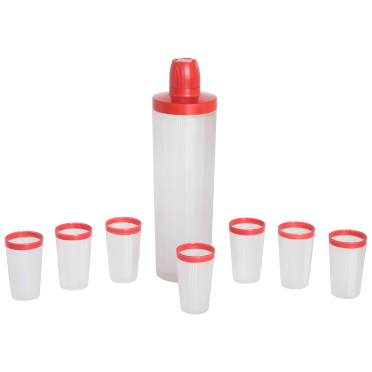 Art Deco Edwin Fuerst Owens Illinois Cocktail Set, Signed Patented